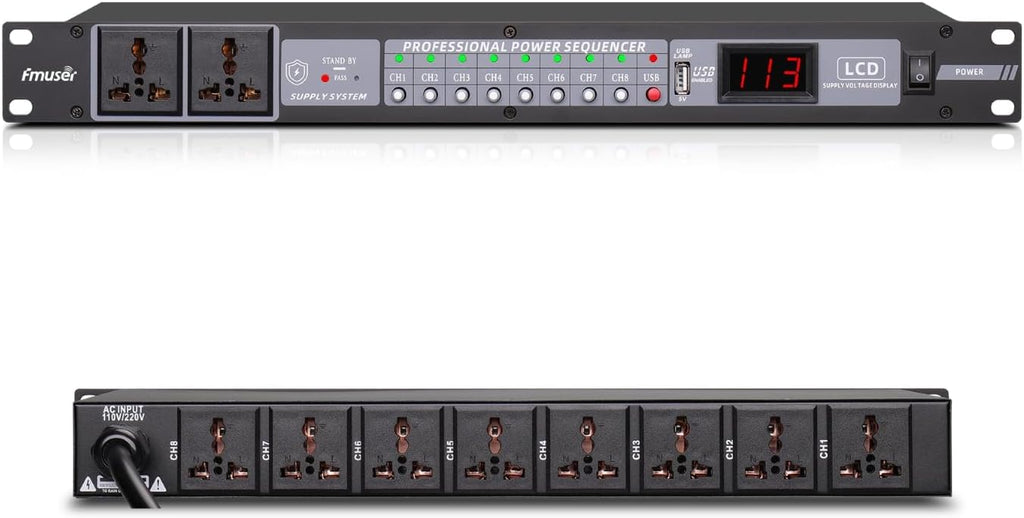 10-Outlet Power Sequencer, Power Conditioner, Independent Switch