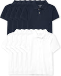 Boys' Short Sleeve Pique Polo, 10 Pack