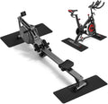 Non-Slip Mat Compatible with Peloton Bike, Concept 2 Rowing Machine | 2PCS Exercise Bike Mat, Protects for Hardwood