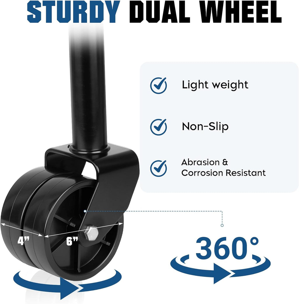 Trailer Jack with Wheel, 2000lbs Swivel Boat Trailer Jack, 10" Lift, Bolt-on Tongue Trailer Jacks for RVs, Boats and