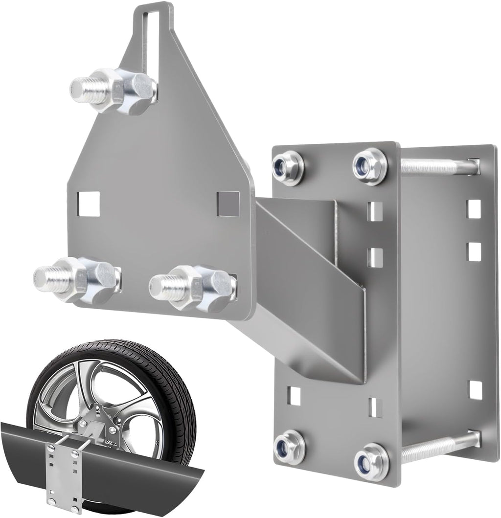 304 Stainless Steel Spare Tire Carrier,Spare Tire Mount Boat Trailer Carrier Bracket,Heavy Duty Lock Holder,Fits 4 &