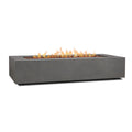 Aegean 70in Rectangle Fire Pit Table, Weathered Slate