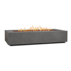 Aegean 70in Rectangle Fire Pit Table, Weathered Slate