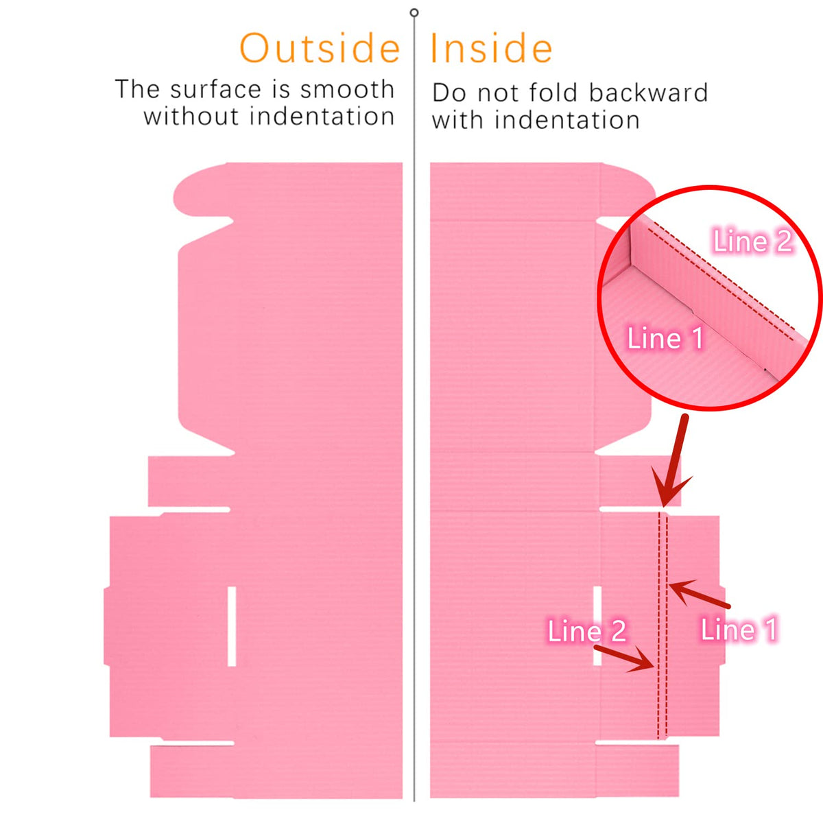 4x3x2 Shipping Boxes Set of 50, Pink Mailer Corrugated Cardboard Box