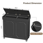 Dog Proof Kitchen Trash Can, Double 13 Gallon Garbage Can with Lids