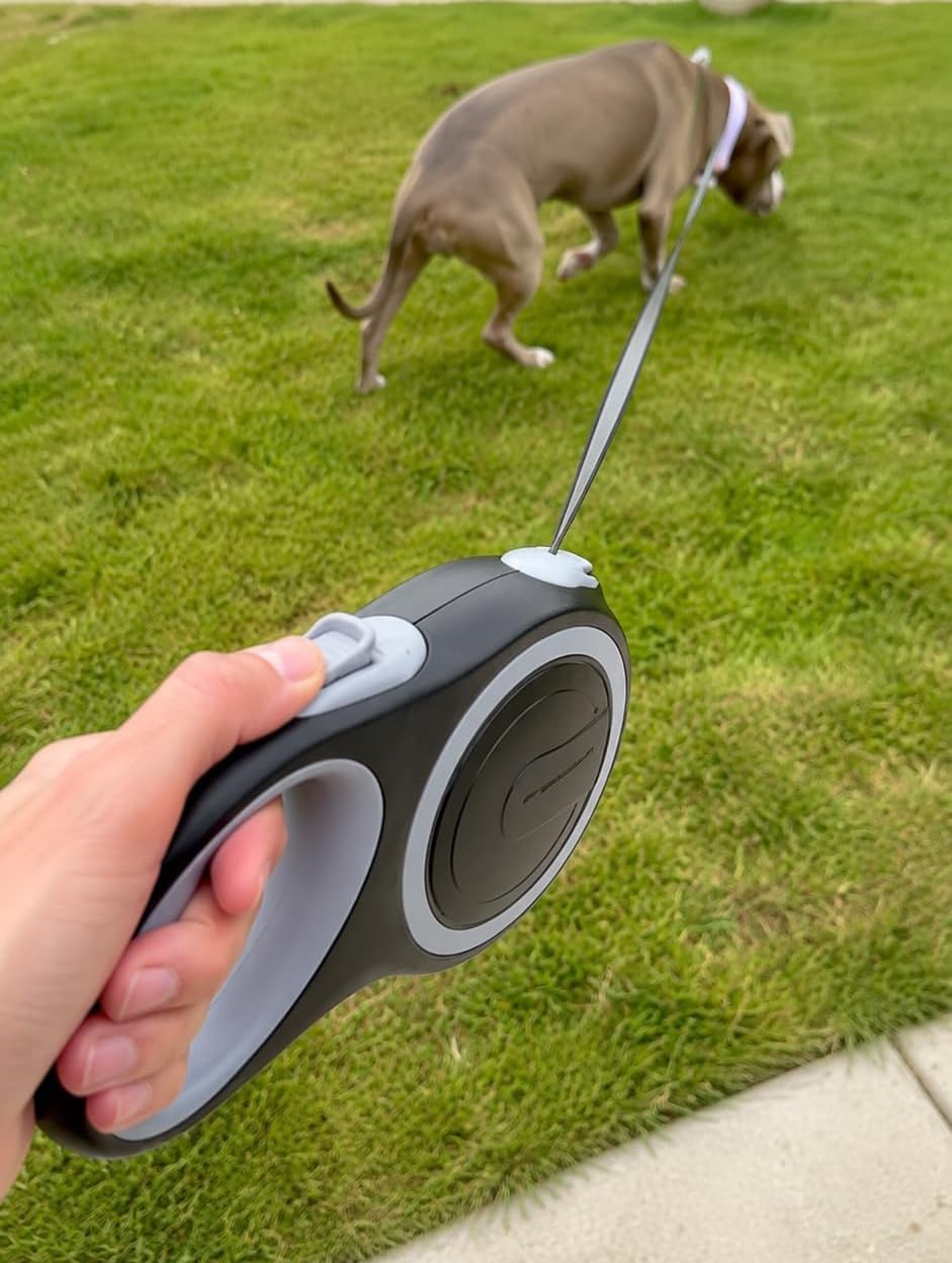 Retractable Dog Leash, EC.TEAK 26 Foot Dog Walking Leash for Medium Large Dogs up to 110lbs, One Button Break & Lock