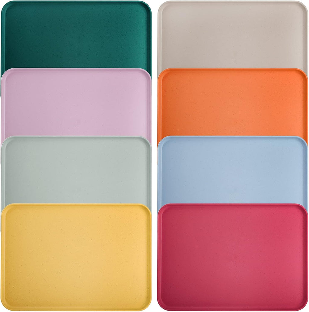 8 Pack Fast Food Serving Tray, 15 by 10-Inch