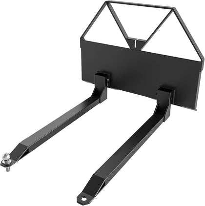 46 in Quick Attach Pallet Forks Attachment Q235 Steel 2600 LBS Heavy Duty Skid Steer Forks for Tractors Loaders in