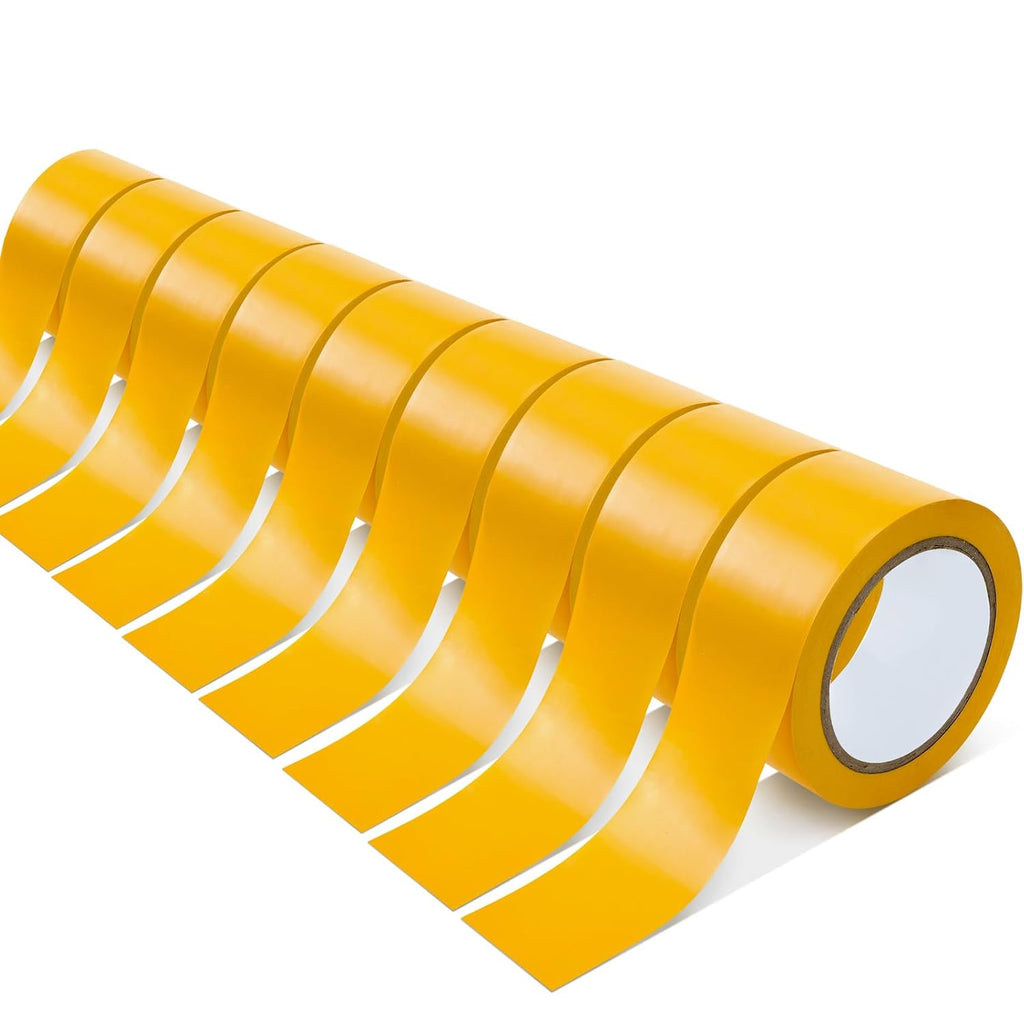 9 Rolls Floor Marking Tape 2" X100' Yellow Durable Duct Marking Tape