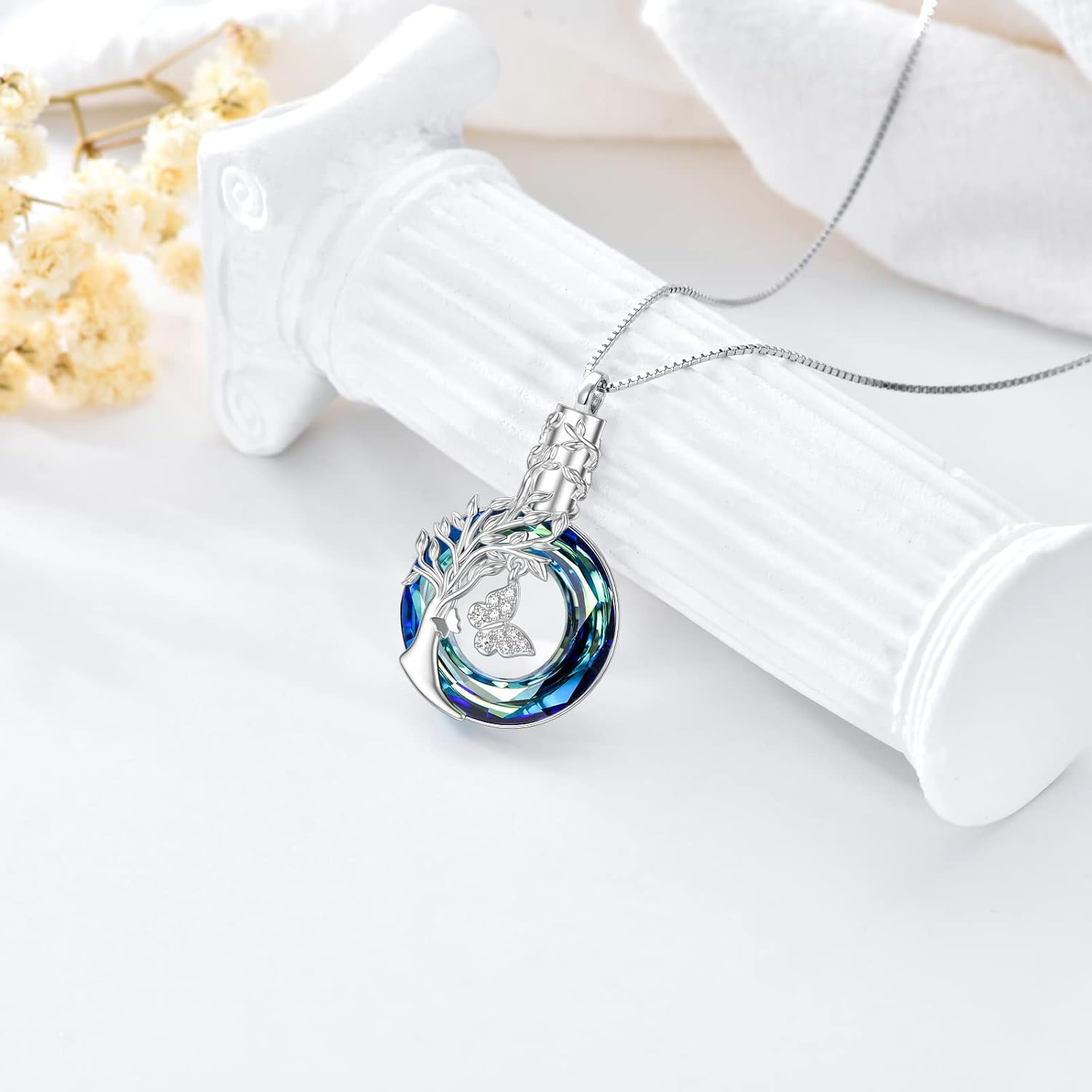 Butterfly Cremation Jewelry for Ashes Urn Necklace for Ashes Sterling Silver Memorial Jewelry