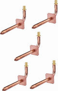 5Pcs EFIELD 1/2"PEX-A Copper Stub Out Elbow With Flange,8"L(STUB006-5)