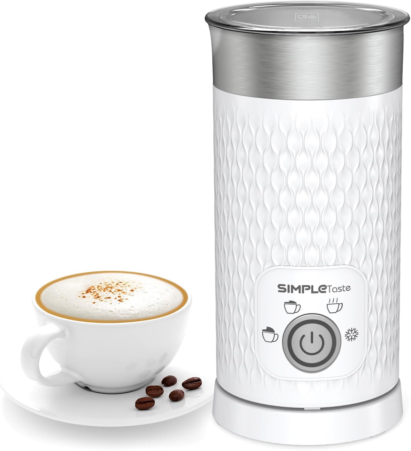 Milk Frother, 4-in-1 Electric Automatic Milk Steamer | Warm and Cold Foam Maker and Milk Warmer for Latte