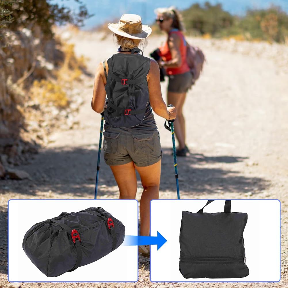Rock Climbing Rope Bag, Arbor Rope Storage Bag Foldable Backpack with Large Rope Tarp Adjustable Shoulder Straps