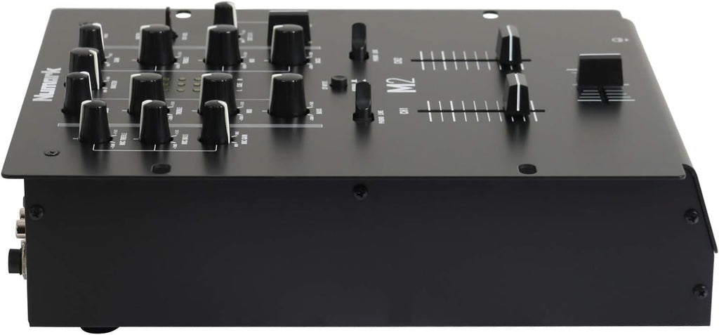 M2 2-Channel Scratch DJ Mixer | Rack-Mountable Scratch Mixer, 3-Band EQ, Mic Input, Replacable Slope-Adjustable