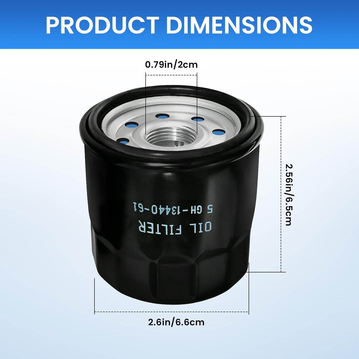 4 Pack 5GH-13440-61-00 Oil Filter Compatible with Yamaha, Replaces 5GH-13440-80-00, 5GH-13440-90-00, 5GH-13440-60-00, 5GH-13440-50-00, for Yamaha F15 F25 F50 F60 F70 Outboard