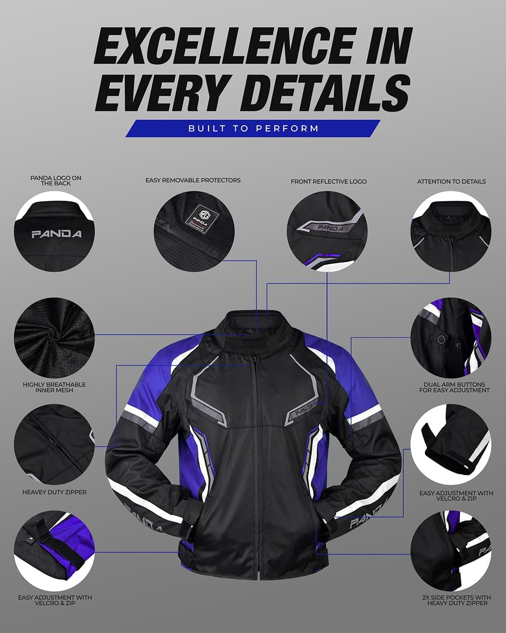 Motorcycle Jacket for Men & Women All Season Hi Viz Armored Safe Riding Enduro Dual Sport Motorbike Adventure Touring