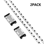 [2 Pack] MGN9 200mm Linear Sliding Rail Guide with 2pcs MGN9H Linear Bearing Sliding Carriage Block for 3D Printer and CNC Machine