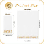 200-Pack Linen-Feel Disposable Guest Towels – Soft and Absorbent