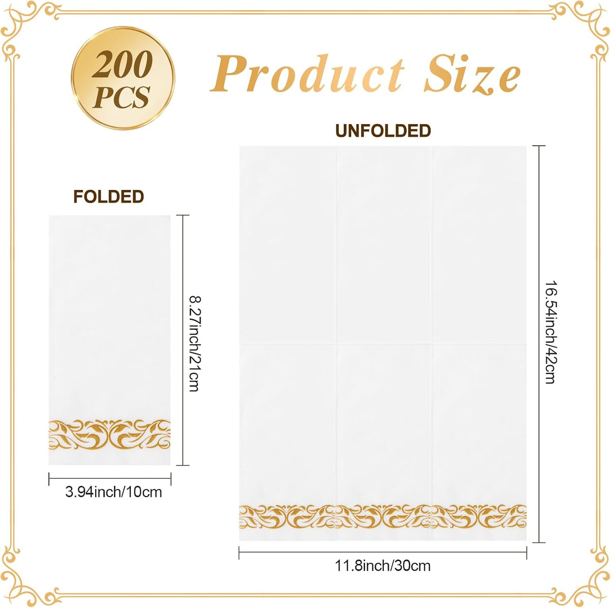 200-Pack Linen-Feel Disposable Guest Towels – Soft and Absorbent