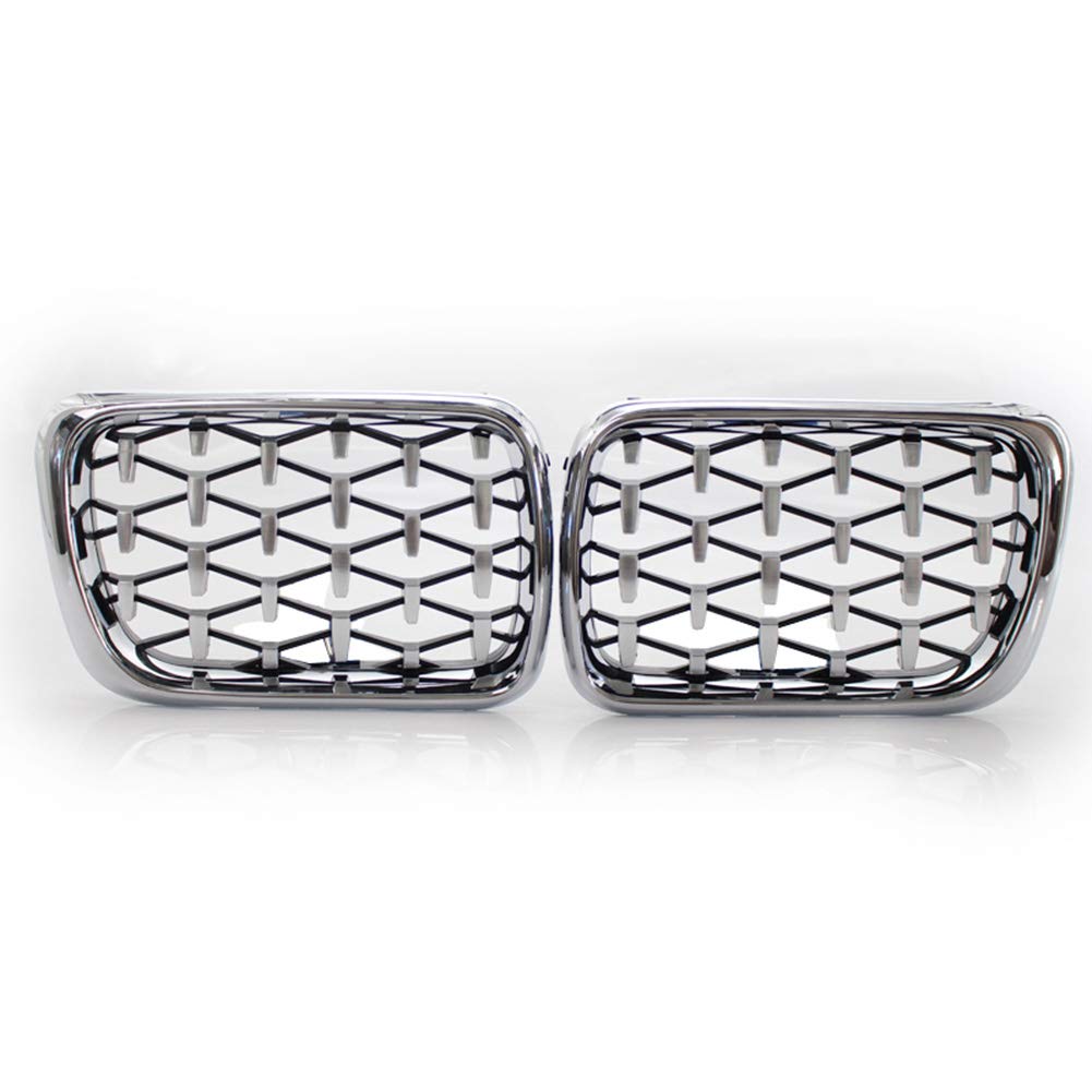 GZYF Car Auto Meteor Style Front Kidney Grille for BMW 3 Series E36 / M3 E36 1997-1999, Chrome