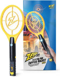 Rechargeable Electric Fly Swatter Racket - 4,000-Volt Mosquito Zapper with USB Charging Cable and Super-Bright LED