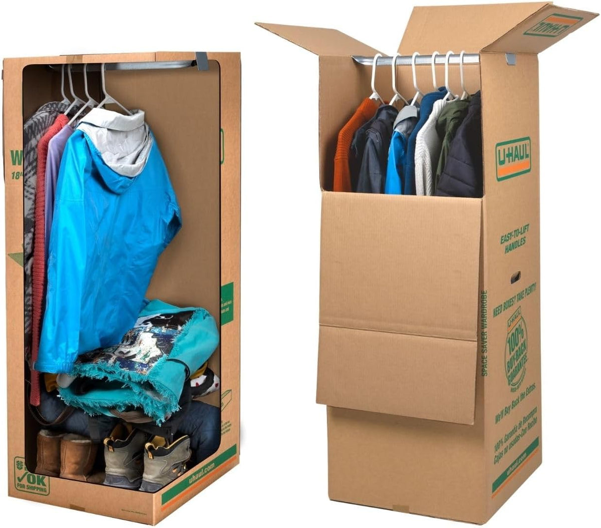 Medium Wardrobe Moving Box for Clothes 18” x 18” x 46” (8.6 cu/ft)1-Box