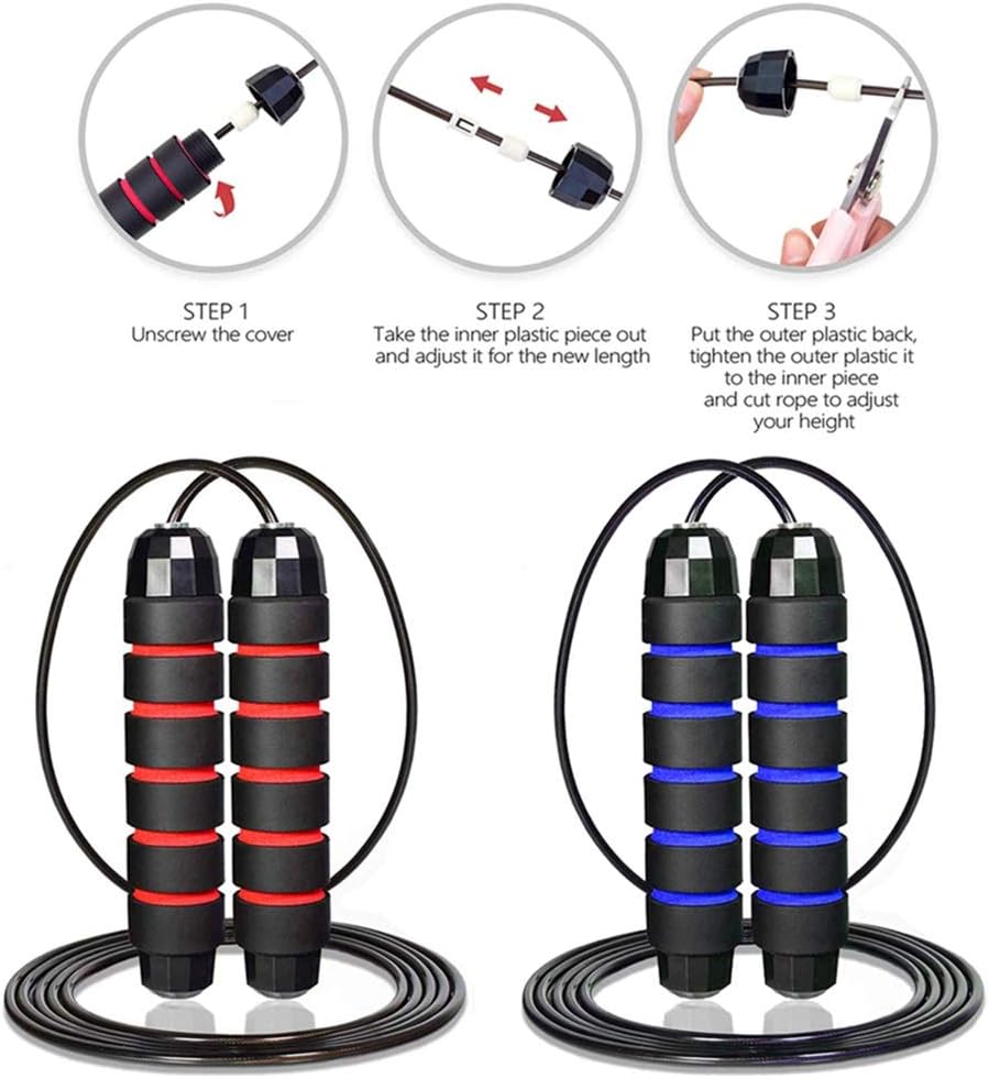Adjustable Jump Rope,Jump Ropes for Fitness for Men Women | ﻿Workout and Exercise,Cardio,Boxing,Weight Loss,Speed