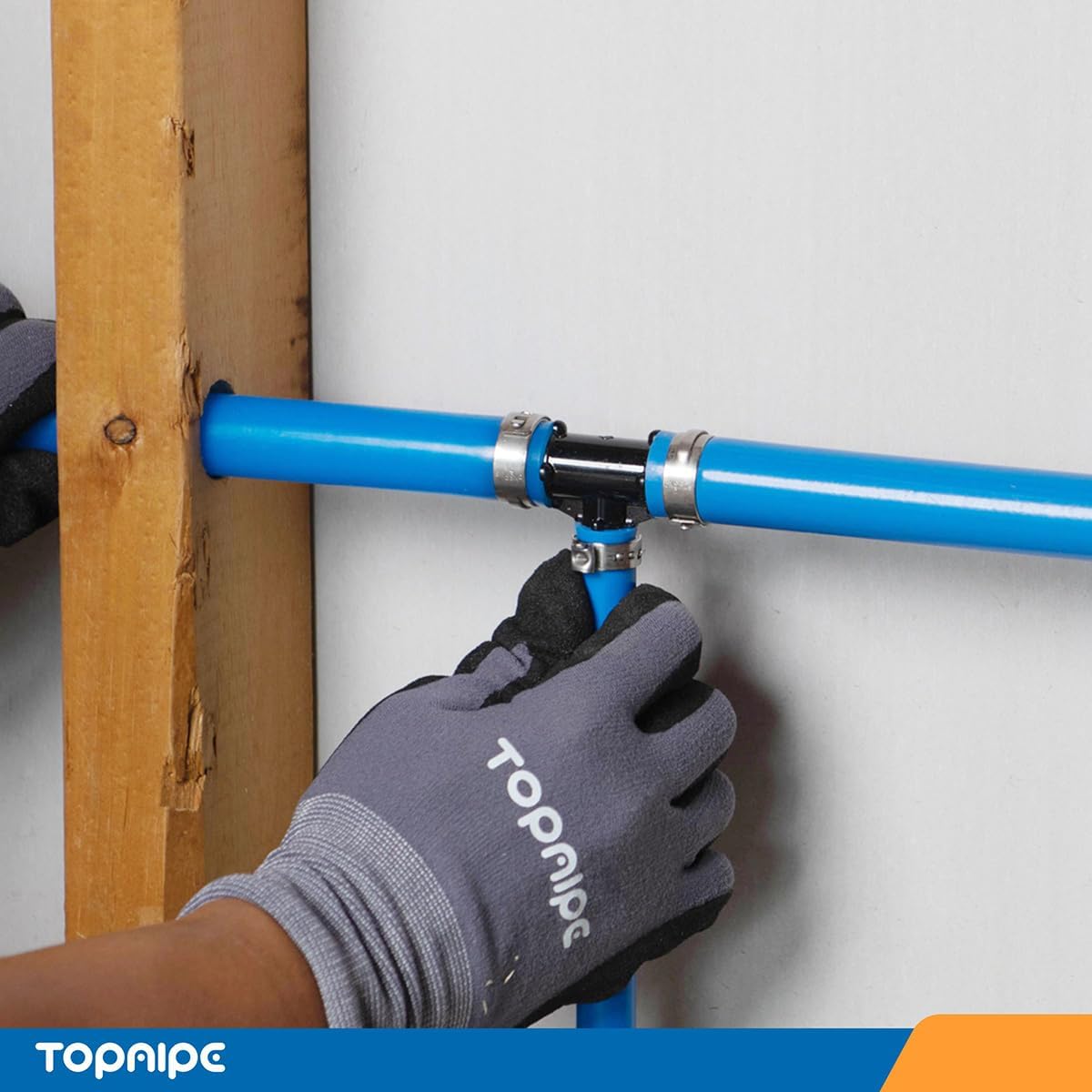 (Pack of 5) Topaipe 1 x 1 x 1 Inch PEX Poly Crimp Equal Tee