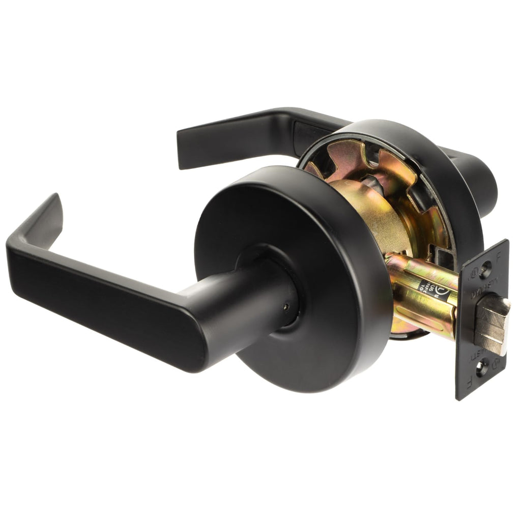 Dynasty Augusta Classroom Lever Lockset, ADA, Grade 2, Flat Black