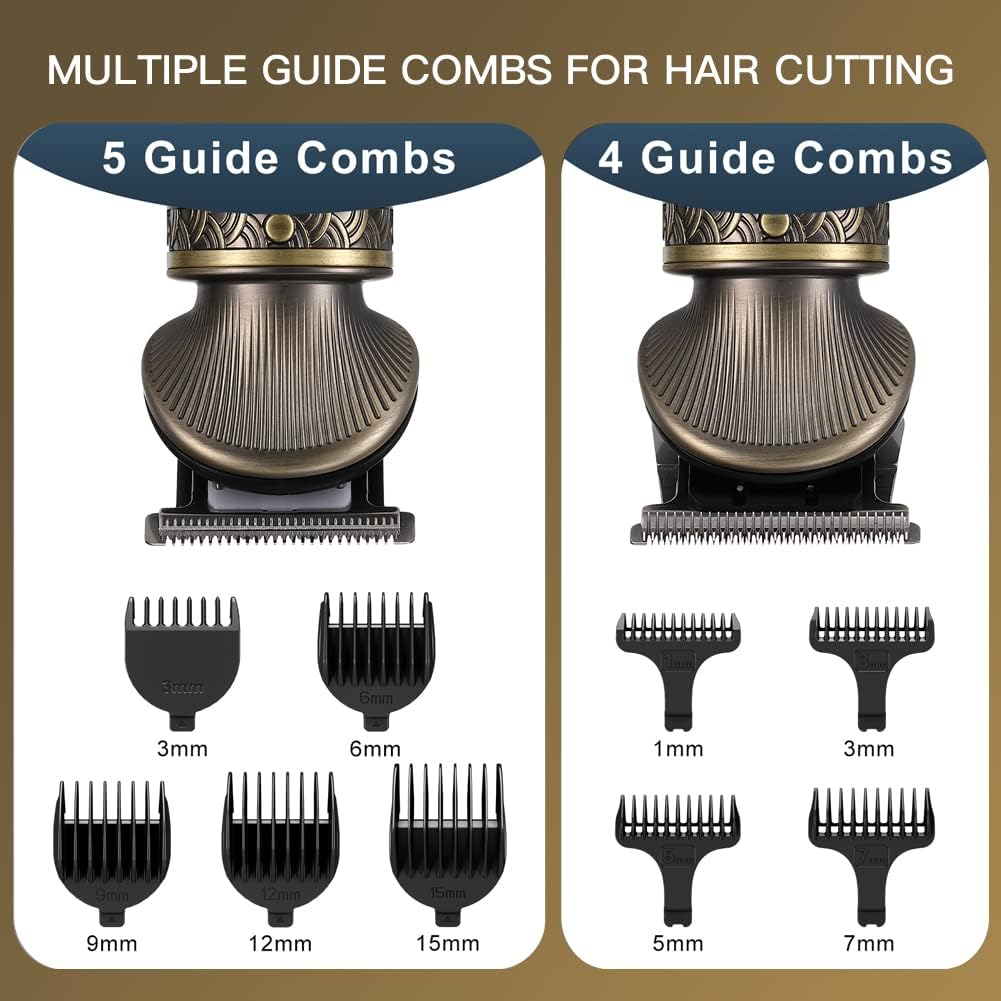 Beard Trimmer Kit Professional Hair Clipper Zero Gapped T-Blade Electric Shaver Razor Nose Body Trimmer for Men