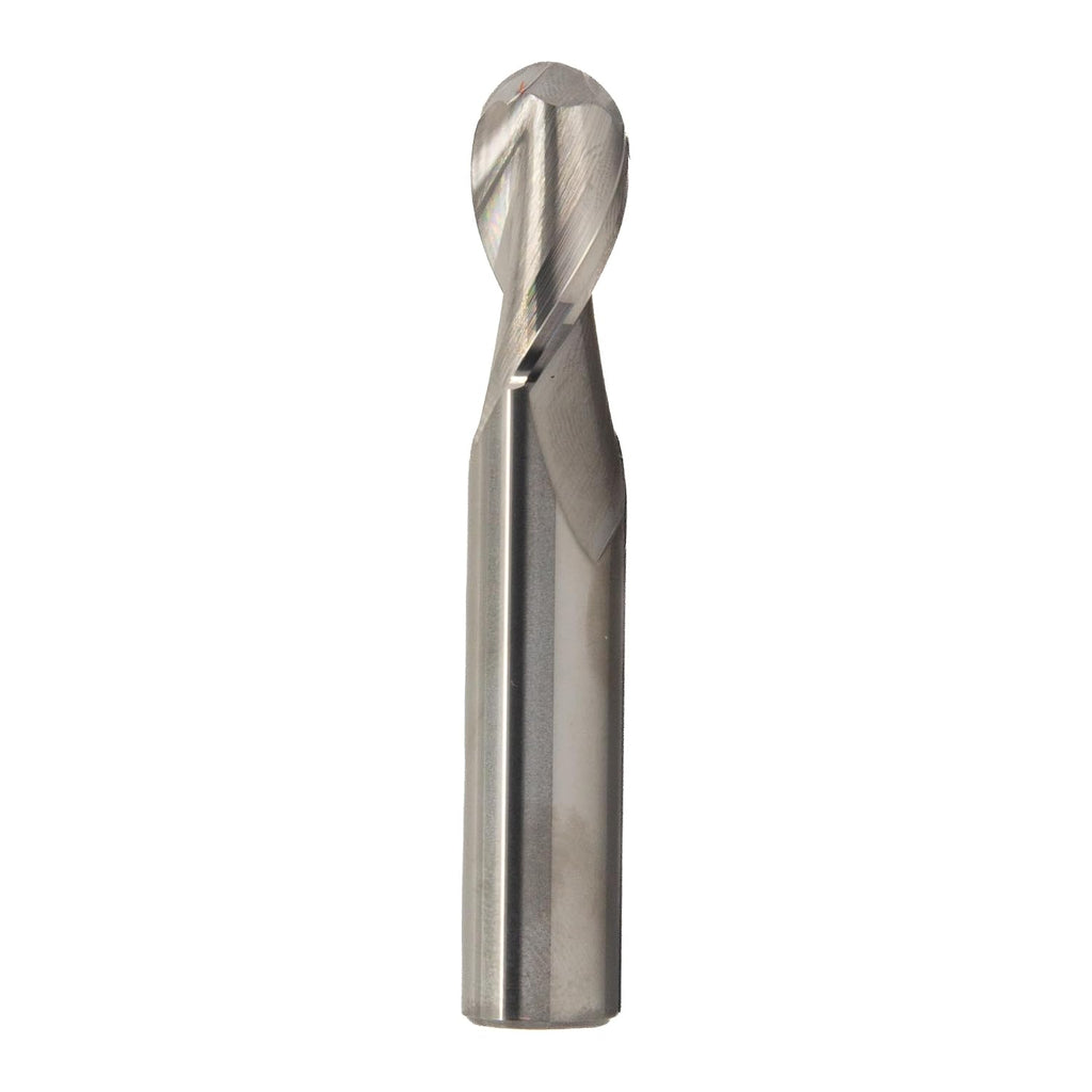 Drill America 1/32" Carbide 2 Flute Single End Ball End Mill, MMO Series