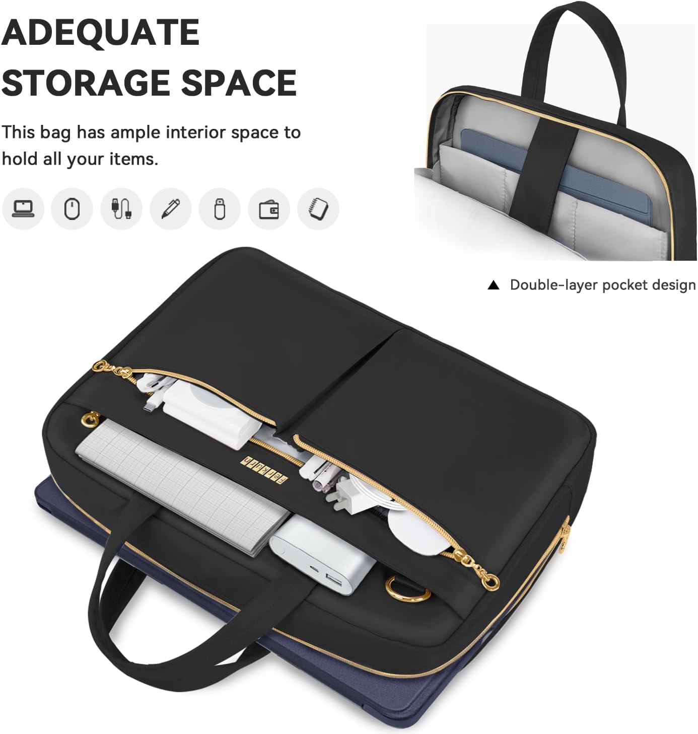 17 17.3 Inch Laptop Bag Case Women Men Compatible with HP OmniBook Envy Omen Pavilion/LG Gram/Dell Inspiron