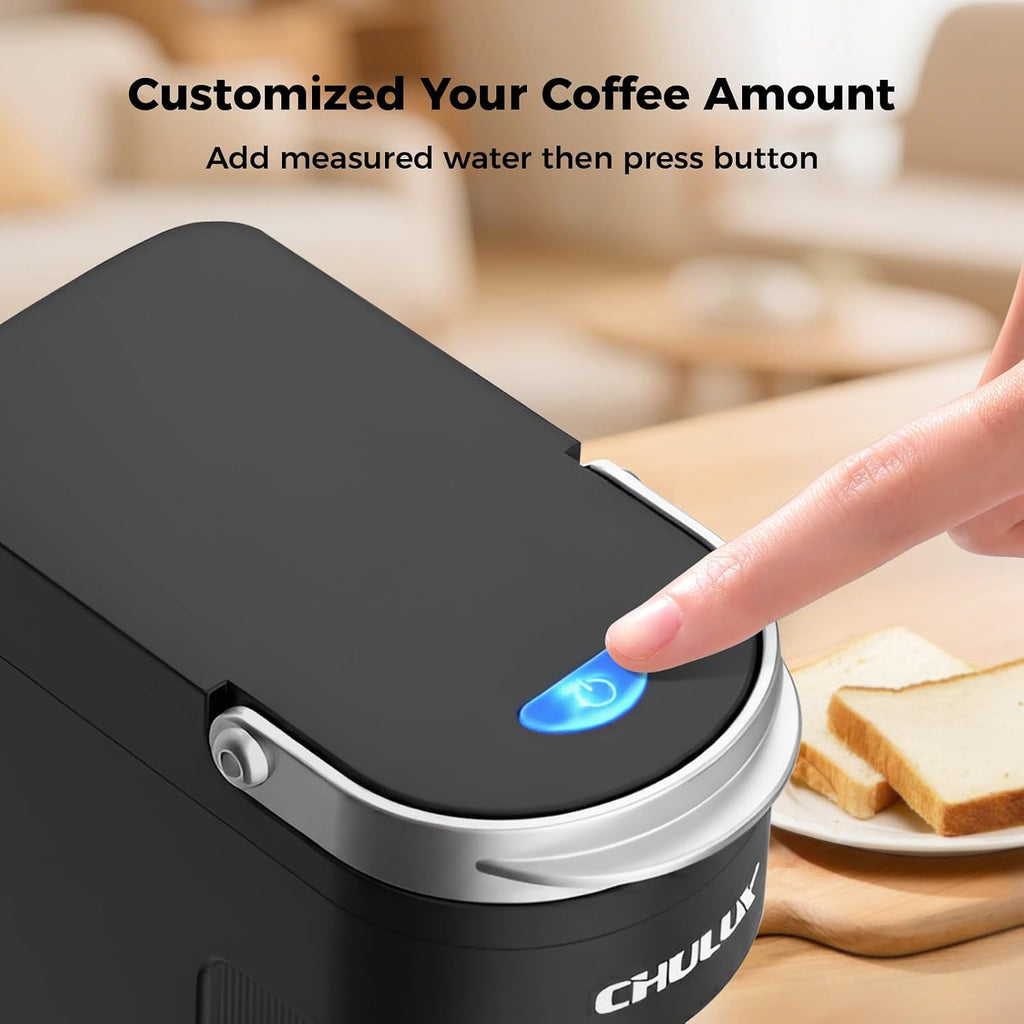 Slim Single Serve Coffee Maker for K Cup, Fast Brewing, Matte Black | Rapid-Heating Boiler Tech, 4-Hole Needle for