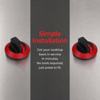 OSALADI 4Pcs Gas Stove Control Knob Replacement Small Flat-Top