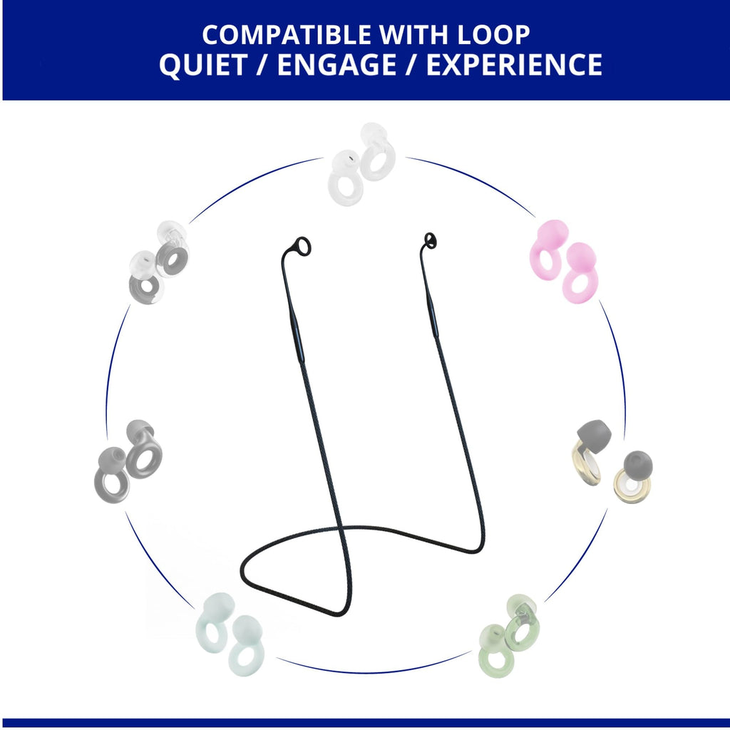 Earplug Lanyard, Magnetic Connector Cord Compatible with Loop Earplugs Quiet/Engage/Experience, Storing Case