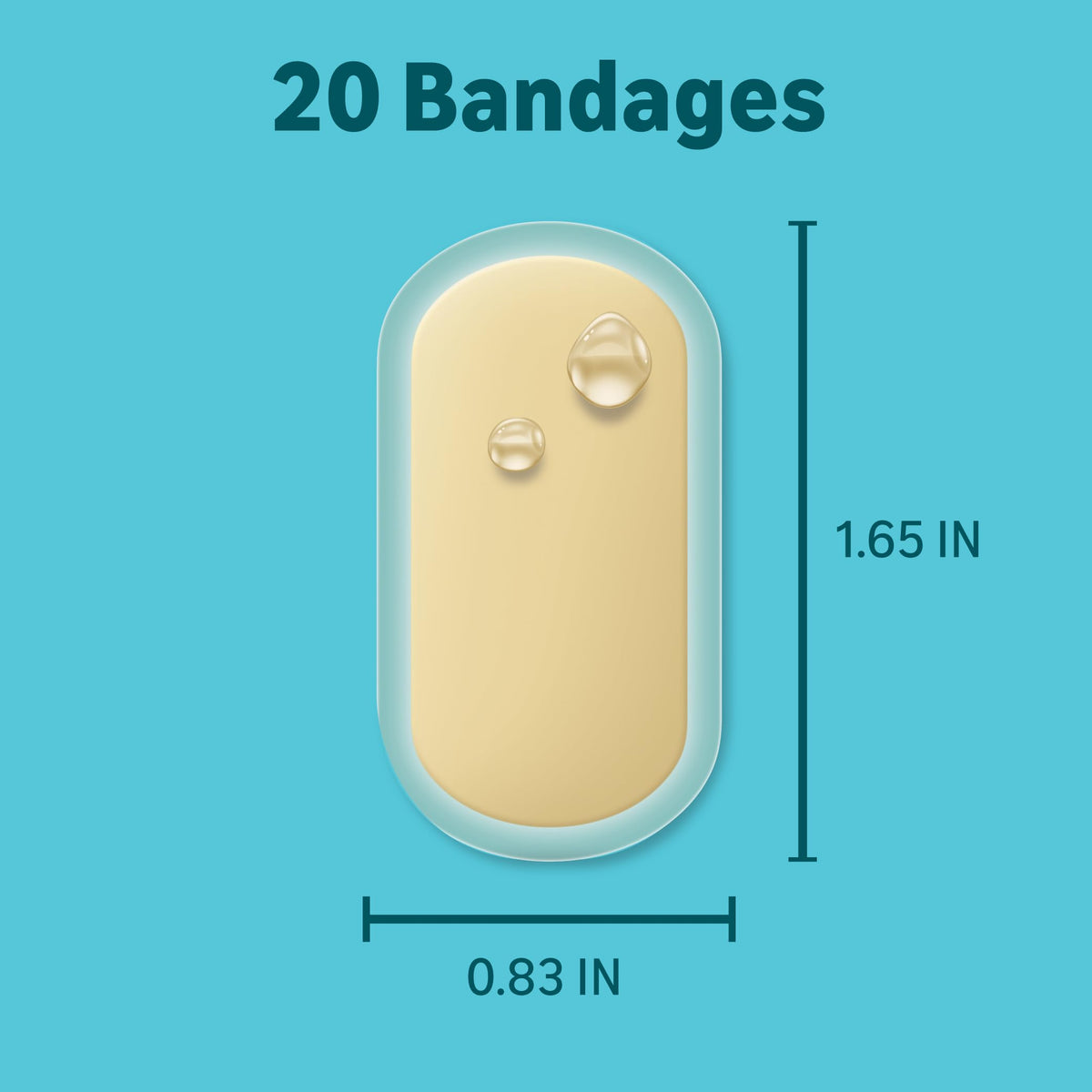 Hydrocolloid Gel Bandages, Regular 20 Count