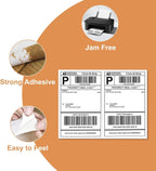 Shipping Labels 2 Per Sheet Round Corner Half Sheet Labels Mailing Labels for Packages Laser & Inkjet Printer Labels