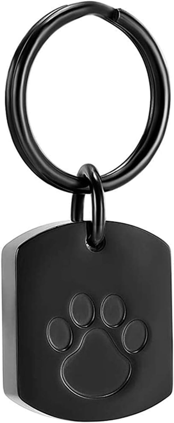 Pet Cremation Jewelry Dog Cat Paw Urn Keychain for Ashes for Women Men Memorial Keepsake Pendant
