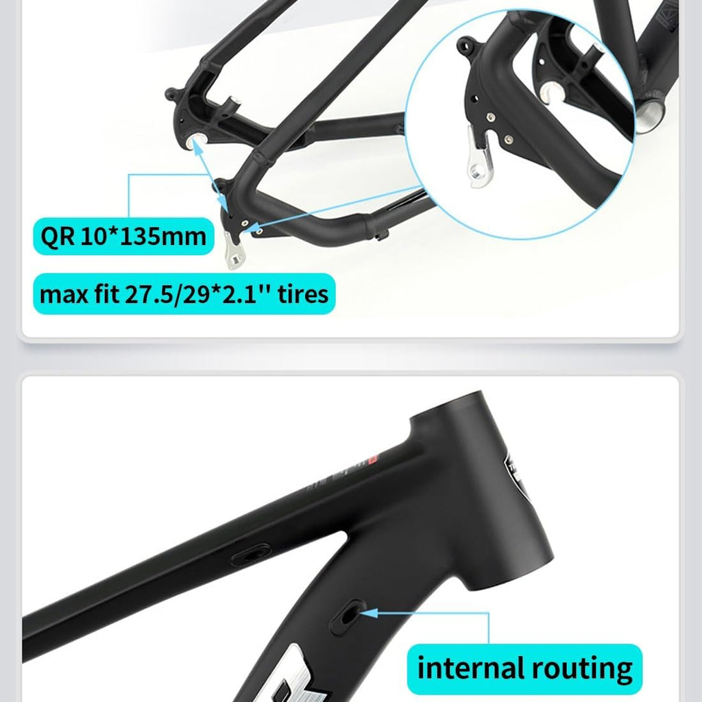 27.5/29er Hardtail Mountain Bike Frame Disc Brake 17''/19'' XC MTB Frame Quick Release 135mm QR Lightweight Aluminum
