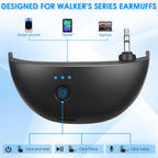 Bluetooth Adapter for Walker's Earmuffs, Wireless Bluetooth 5.1 Receiver, Rechargeable Bluetooth Accessories
