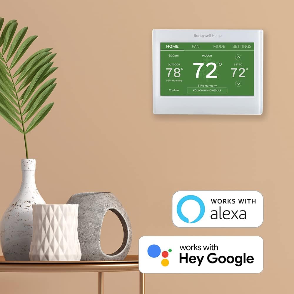 RTH9600WF Smart Color Thermostat ENERGY STAR Wi-Fi Programmable Touchscreen Alexa Ready - C-Wire Required | RTH9600WF