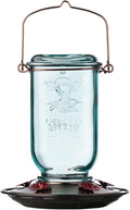 Mason Jar Hummingbird Feeder, Glass Hummingbird Feeders for Outdoors, 5 Feeding Stations, 25 Ounces