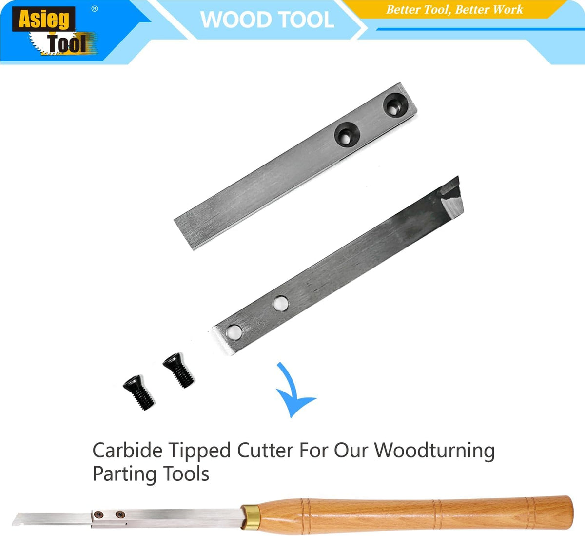 Carbide Tiped Wood Turning Replacement Blades Knives Cutter for Parting Tool and Grooving Woodturning Lathe Tool 100x12.2x3mm