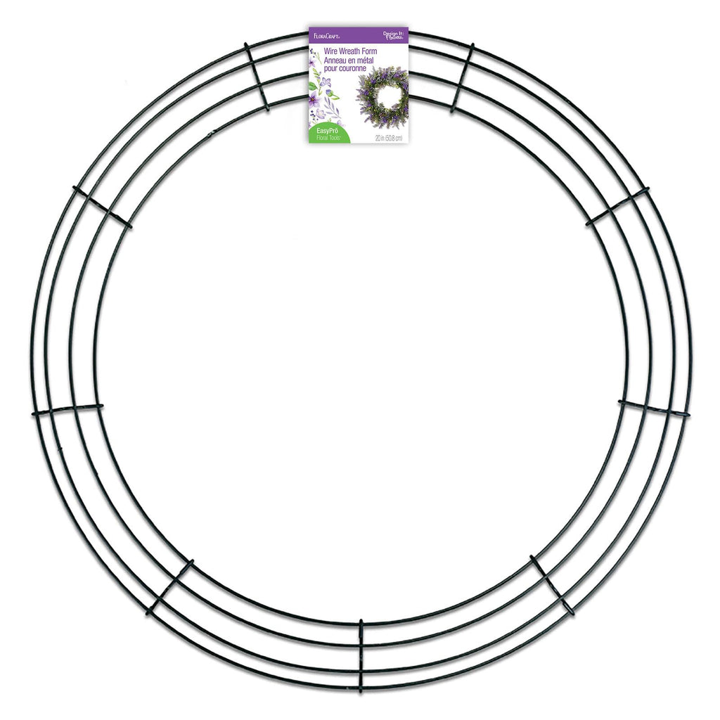 Wire Wreath Form 20 Inch Green