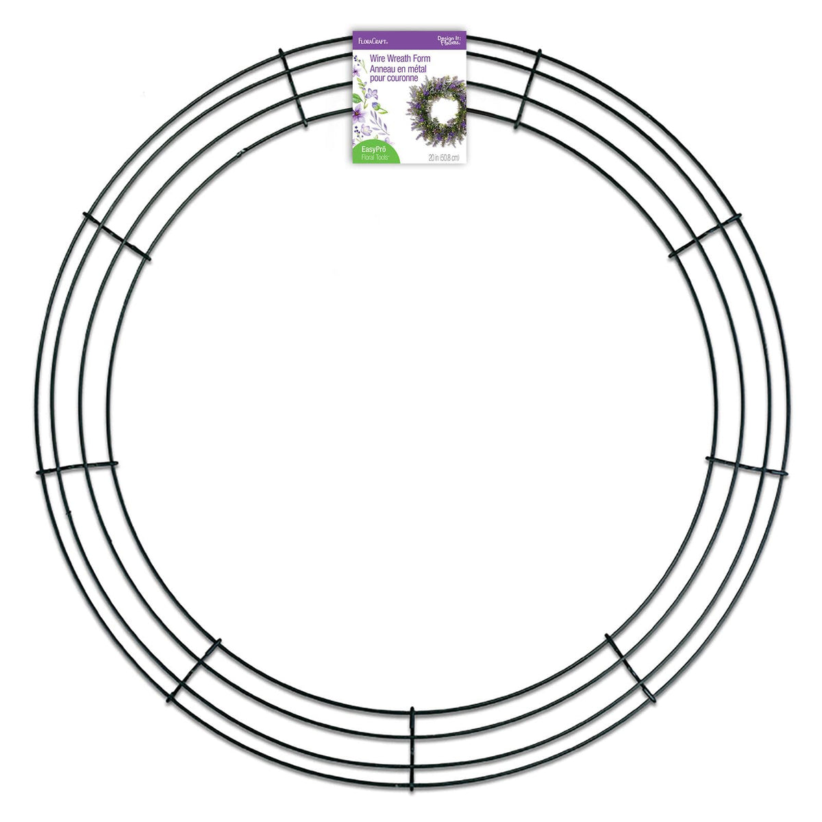 Wire Wreath Form 20 Inch Green