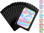 100 Pack Resealable Holographic Bags, Smell Proof Packaging, Black