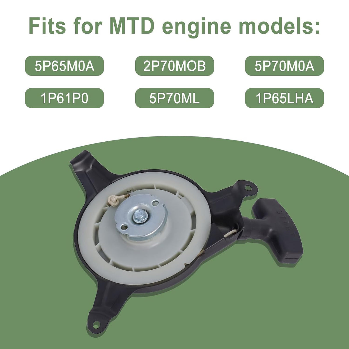 Poweka Recoil Starter Pull Start Assembly for Compatible with MTD Cub-Cadet Yardman Troy Bilt Lawn Mower Replace 751-10299 951-10299 1P61P0 951-10299A