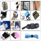 10Pack 1x20” Reusable Nylon Cable Straps with Buckle for Cords Organizer