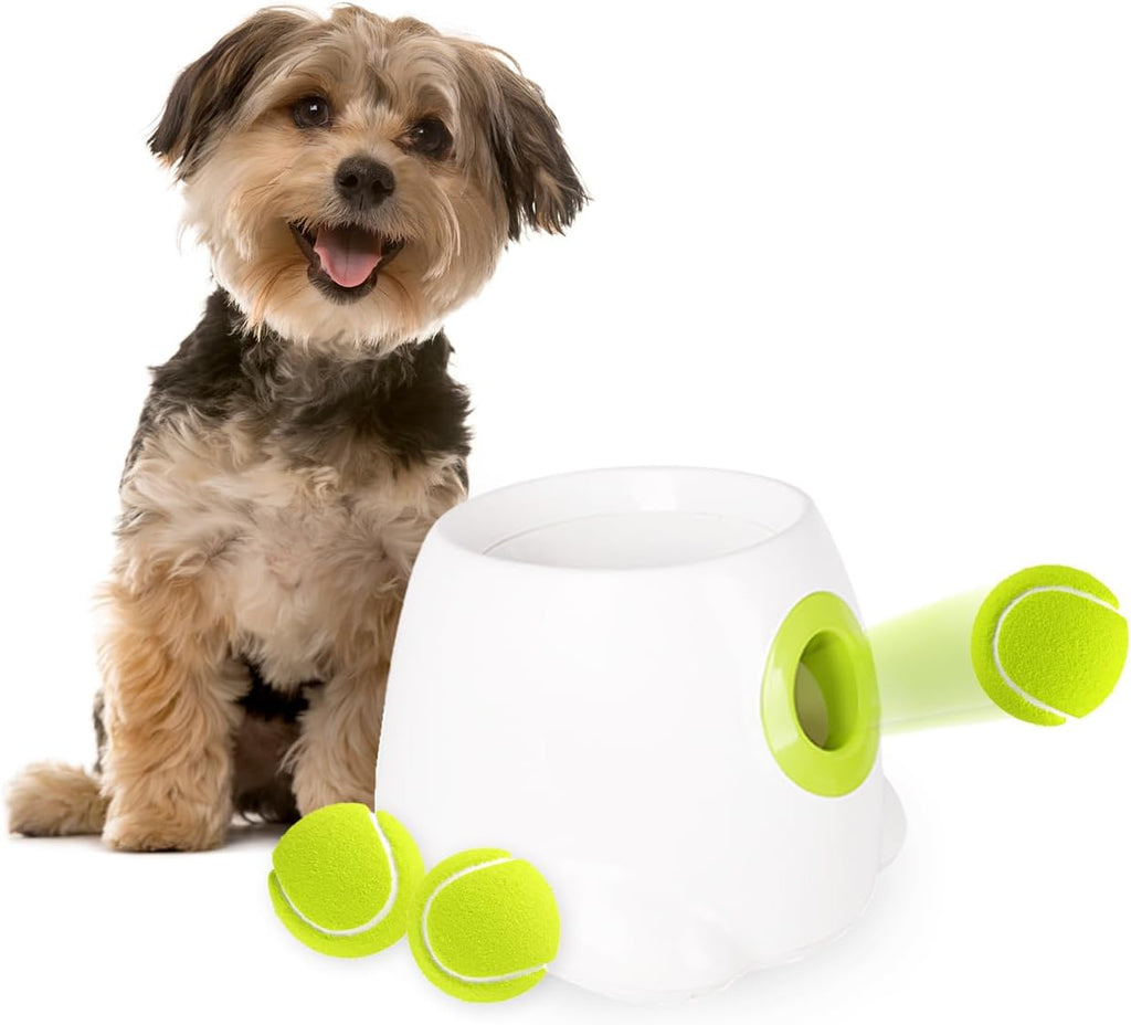 AFP Automatic Ball Launcher Dog Ball Thrower Machine Interactive Hyper Fetching Toy for Large Dogs, 3 Tennis Balls