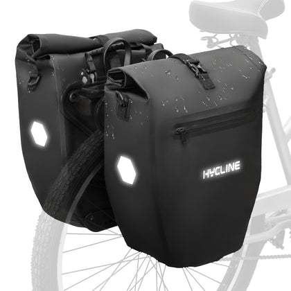 Waterproof Bike Panniers Bag: Bicycle Rear Rack Bags 28L